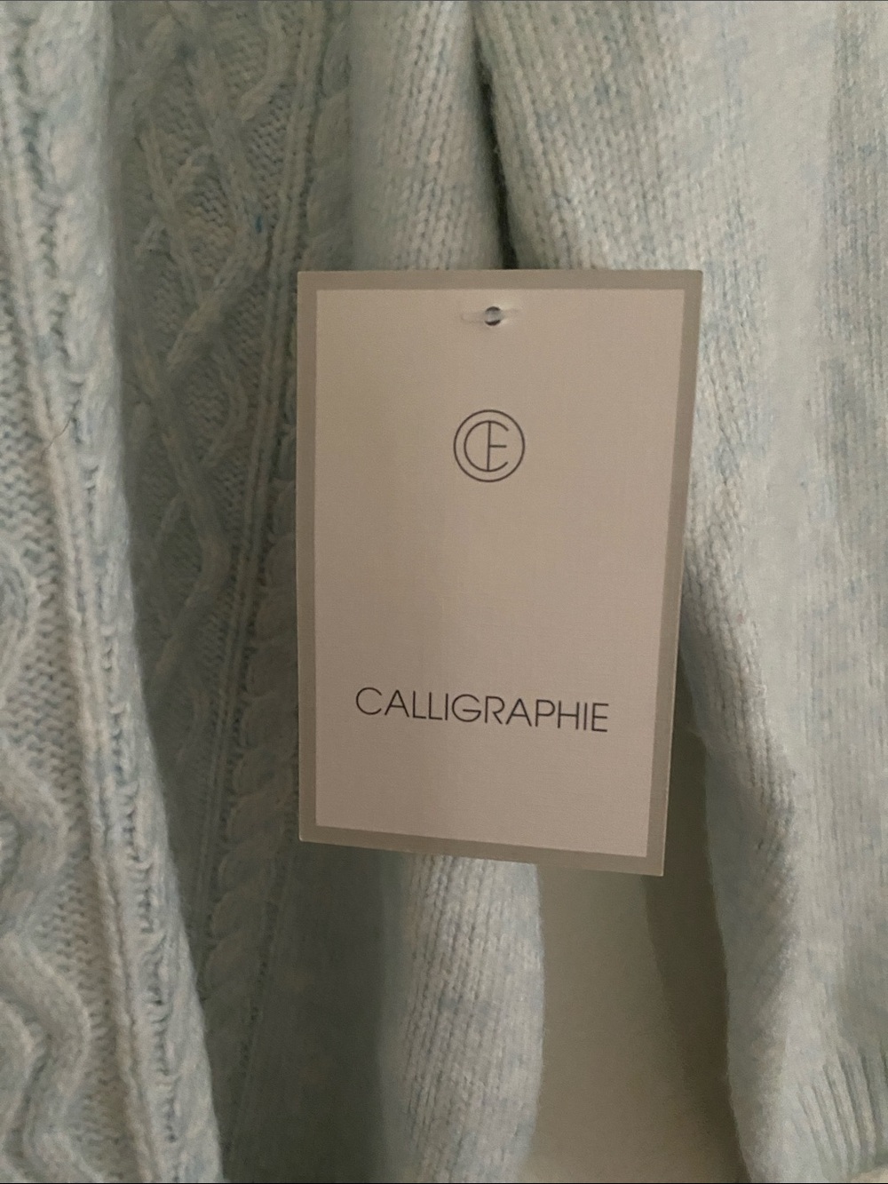 CALLIGRAPHE Cozy Cable Knit Hoodie Sweater. Size XL - Picture 5 of 13